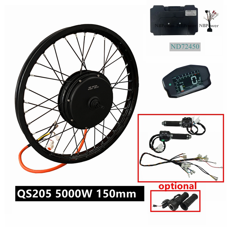 72V 5000W Hub Motor Kit - NBpower/QS205 V3 72v 5000W E-bisiklet kiti