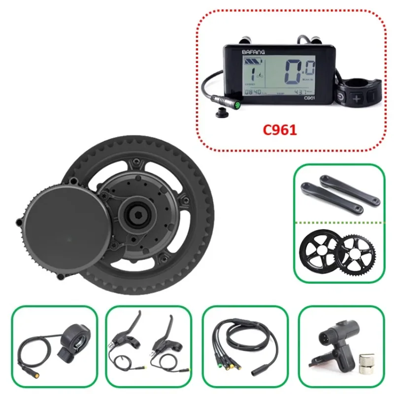 C961 Ekranlı E-Bike Motor G340 - Mid Drive Motor Kit 52V 1000W incelemesi ve fiyatı