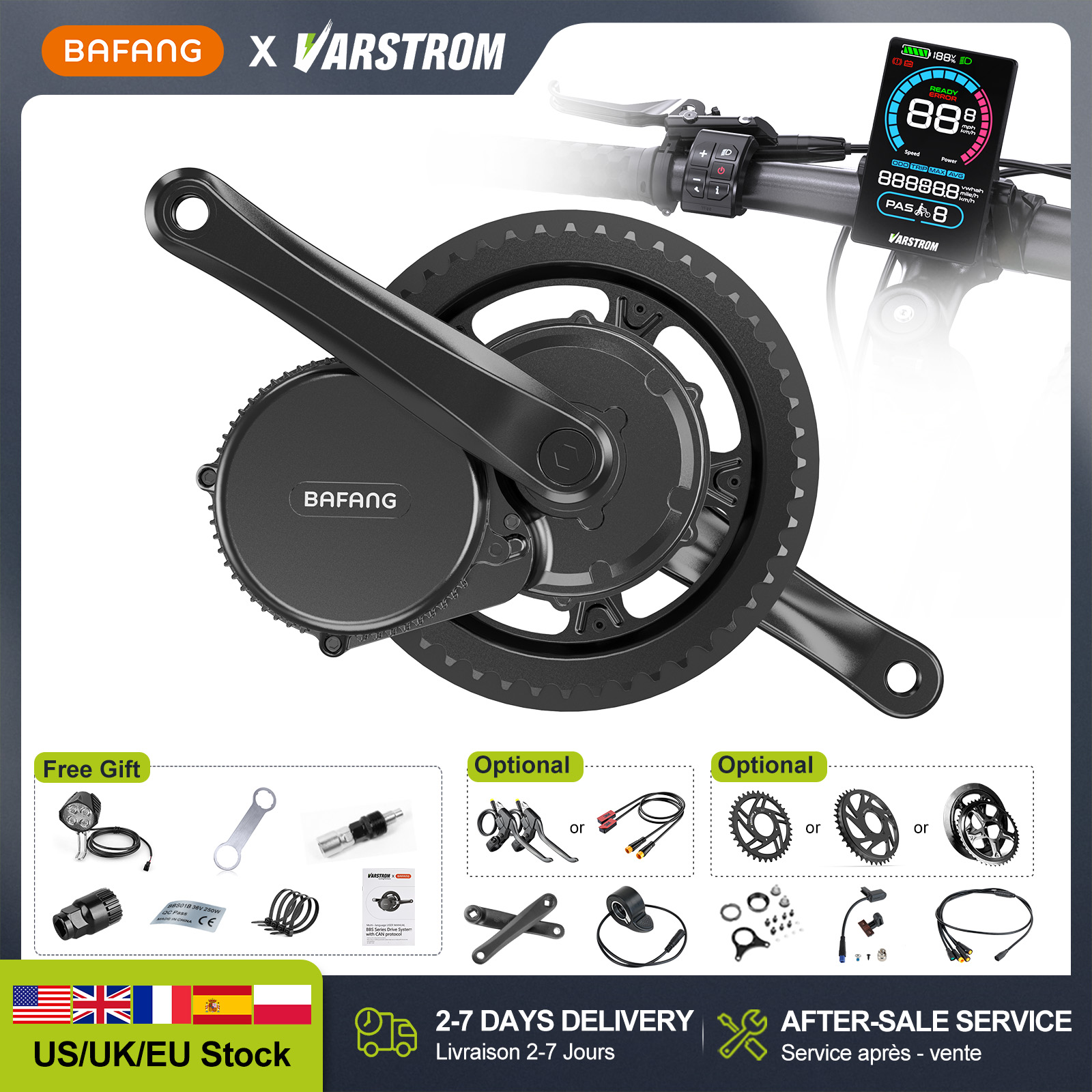 [ABD Stok] BAFANG 48V 500W 750 - Mid Drive Motor Kit 52V 1000W incelemesi ve fiyatı