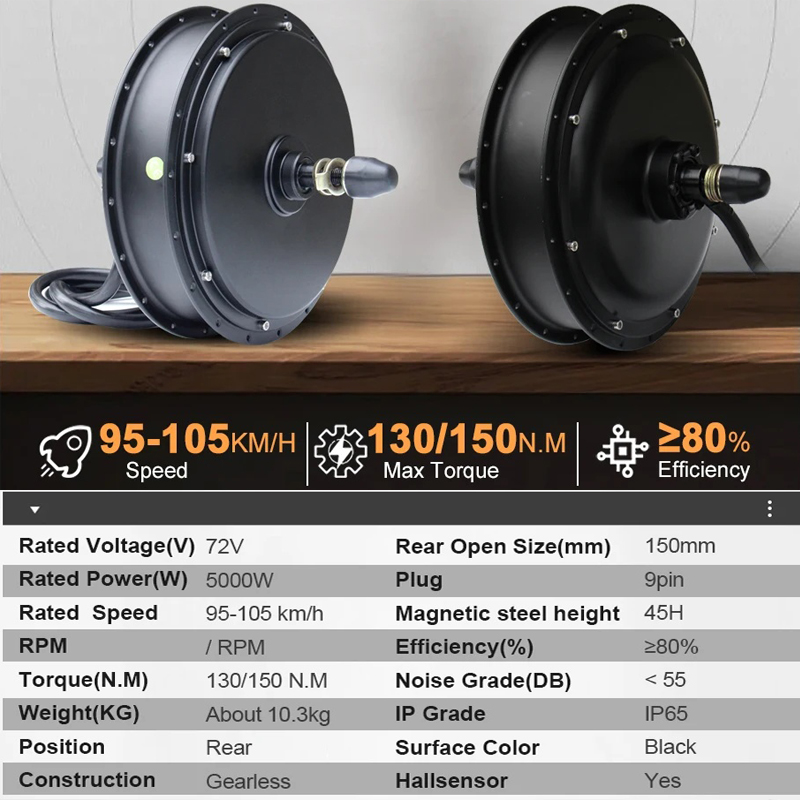 Yeni MTX39 72V 5000W E-Bisikle - 72V 5000W Hub Motor Kit incelemesi ve fiyatı