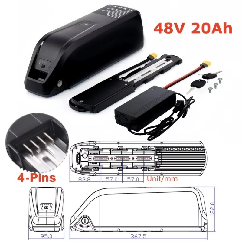 Yeni Hailong 48V 4PIN Lityum E - Ebike Battery 48V 20Ah Hailong incelemesi ve fiyatı