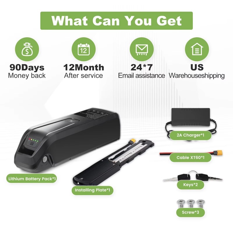 Yeni Hailong 48V 4PIN Lityum E - Ebike Battery 48V 20Ah Hailong incelemesi ve fiyatı
